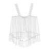 Freebily Men's Sissy Lingerie Lace Trim Camisole Tank Tops Sleepwear Crop Tops Sexy Chemise Tops White Medium view 3
