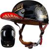 Baseball Cap Motorcycle Half Helmet, DOT Approve Adult Men Women Half Shell Helmet Retro Motorcycle Open Face Helmet, for Scooter Moped Cruiser Chopper 6,M view 1
