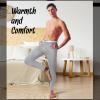 Cutecrop 3 Pack Men's Thermal Underwear Pants Fleece Lined Thermal Pant Leggings for Men Base Layer Bottoms(Large,Black, Gray) view 2