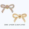 1 Pair Rhinestone Shoe Clips Classic Detachable Bow Heels Accessories Shoe Decoration Fashion Bridal Wedding Shoe Charms Gold view 3