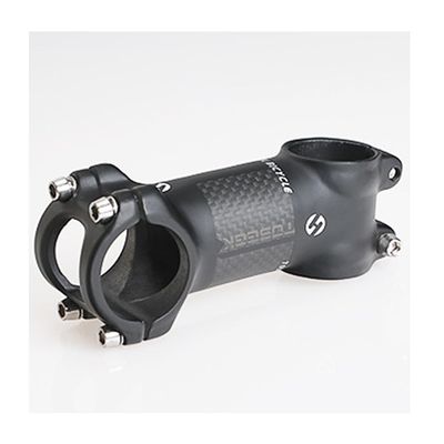 FukkeR 31.8mm Mountain Bike Riser Handlebar Stem 6 Degree Mountain Bike Stems 60/70/80/90/100/110/120mm for Road Bikes BMX XC AM FR Cycling Aluminum Carbon (Color : Black, Size : 80mm)