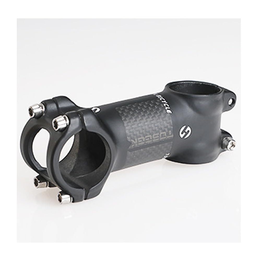 FukkeR 31.8mm Mountain Bike Riser Handlebar Stem 6 Degree Mountain Bike Stems 60/70/80/90/100/110/120mm for Road Bikes BMX XC AM FR Cycling Aluminum Carbon (Color : Black, Size : 80mm)