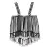 Agoky Men's Sissy Lingerie Chemise Tops Mesh Sheer Lace Pajamas Lace Pleated Tank Tops Nightwear Black XX-Large view 4