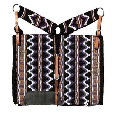 Cheval's International Wool Mohair Breast Collars & Riding Horse Saddle pad for Horse Riding Pack of 2 (Pony-Brown & Black)