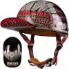 Baseball Cap Motorcycle Half Helmet, DOT Approve Adult Men Women Half Shell Helmet Retro Motorcycle Open Face Helmet, for Scooter Moped Cruiser Chopper 9,L view 1