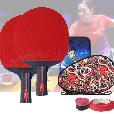 ping Pong Paddle ping Pong Paddle case Single and Double Rackets Carbon Racket high Elasticity 8-Star Table Tennis Racket Professional Grade(Color:2)