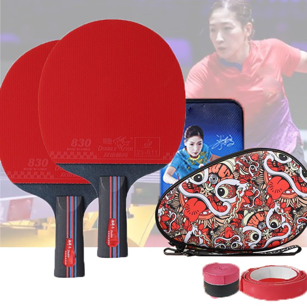 ping Pong Paddle ping Pong Paddle case Single and Double Rackets Carbon Racket high Elasticity 8-Star Table Tennis Racket Professional Grade(Color:2)
