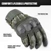 AXBXCX Tactical Gloves for Men Touch Screen Motorcycle Airsoft Paintball Motorbike Hunting Outdoor Full Finger Gloves Green L view 3