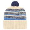47 Men's Cream Tennessee Titans Tavern Cuffed Knit Hat with Pom view 2