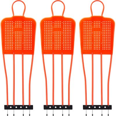 Shappy 3 Pcs Soccer Kick Training Mannequin Durable ABS Plastic Training Dummies with Steel Ground Spikes Soccer Mannequin Goal Equipment(Orange,68.9 Inch)