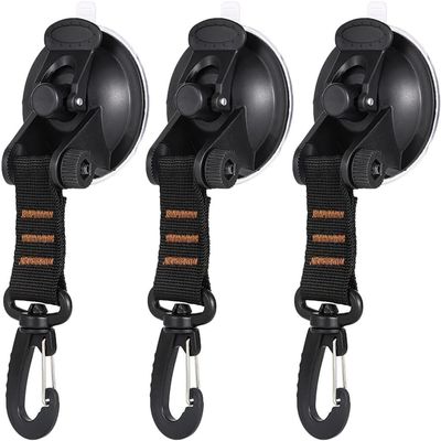 Heavy Duty Vacuum Suction Cup with Hook, Portable Suction Cup Hook for Home Outdoor Travel (Color : Orange, Size : 3PCS)