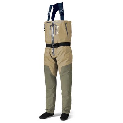 Drryfsh Front Zippered Breathable Chest Waders with Neoprene Suspenders for Men (3X-Large)