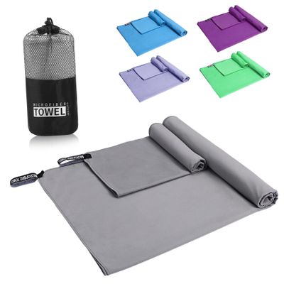 BESPORTBLE 1set Large Quick Drying Microfiber Beach Towel Absorbent Compact and Lightweight Towel for Adults for Pool Gym and Outdoor Activities Stylish Design