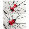 ZECHAO Bike Road Wheel Set 700c,Front 20 Rear 24 Holes Circular Spoke Carbon Fiber 7075 Aviation Aluminum Rim 7/8/9/10/11/12 Speed 1480g Wheelset view 2