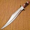 Custom Handmade D2 Steel Hunting Bowie Knife With Leather Sheath view 2