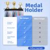 Dafftos Medal Shelf Hanger Trophy Ribbon Holder Display Medals Wall Metal Rack Organizer Hanging Frame Awards Softball Runner Race Custom Hold 90 Medals Easy to Install 13 Inch Black view 2