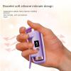 Bracelet Hand Warmer Rechargeable Portable Heater Intelligent Temperature Control Digital Display Electric Hand Warmer (Purple) view 3
