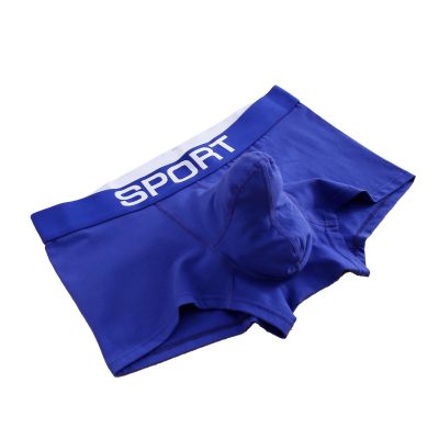 Pouchsexy Mens underwear Bullet separate breathable sexy men's underwear elephant trunk boxers Cotton elephant Nose Pack (US, Alpha, 3X-Large, Regular, Regular, Blue)