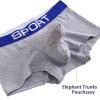 Pouchsexy Mens underwear Bullet separate breathable sexy men's underwear elephant trunk boxers Cotton elephant Nose Pack (US, Alpha, 3X-Large, Regular, Regular, Blue) view 3