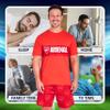 Arsenal F.C. Pajamas for Men Teens Short PJs Set Sleepwear Soccer Loungewear (Red, 3XL) view 3