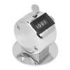 Tally Counter, Aluminium Alloy Comfortable Grip Silver Handheld Counting Tool 4 Digits for Traffic Flowing view 2