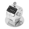 Tally Counter, Aluminium Alloy Comfortable Grip Silver Handheld Counting Tool 4 Digits for Traffic Flowing view 3