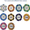Yarsanor 14 Gram Poker Games Chips, Monte Carlo Gambling Chips, Clay Iron Core Texas Holdem Blackjack Counting Game Chips (Size : 330 Piece (11 face Values)) view 4