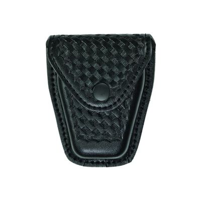Hero's Pride AirTek Single Handcuff Case, Law Enforcement On-Duty Belt Carry, Basket Weave Finish, Black Snap