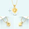 Imrsanl Small Heart Urn Necklace for Ashes Cremation Jewelry for Women Stainless Steel Pendant Memorial Ash Holder Loved Ones Keepsake (Gold Glass) view 2