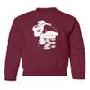 superhotapparel Merry Christmas Santa Bringing Presents Funny Xmas Youth Crewneck Sweatshirt (Maroon, Youth Small) view 1