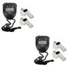 BESPORTBLE 2pcs Multi-Functional Electronic Stopwatch Large Display for Sports with Whistles for Trainers Ideal for Racing Running Swimming Random Style view 1
