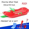 Children's Sledge with Steering Wheel, Double Padded Sledge, Plastic Sledge, Sledge with Brake Handrail view 2
