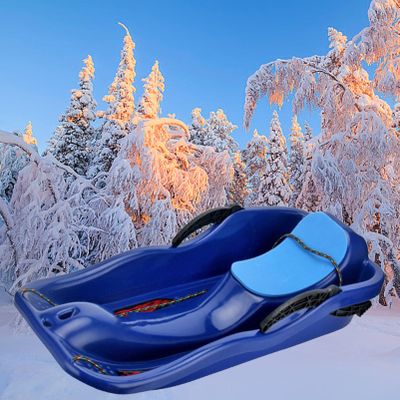 Thickened Double Sledges, Children's Sledges, Sledges with Backrests, Multi-Coloured Plastic Sledges