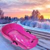 Children's Sledge, Thickened Double Sledge, Sledge with Brake Pull Rope, Sledge with Backrest view 1
