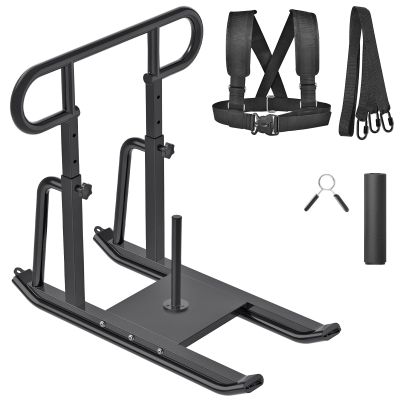 Kipika Weight Sled, Workout Sled, Fitness Strength Training Sled, Speed Training Sled for Athletic Exercise, Speed Improvement, Easily Through Obstacles, Suitable for 1" & 2" Weight Plate (F- Black)