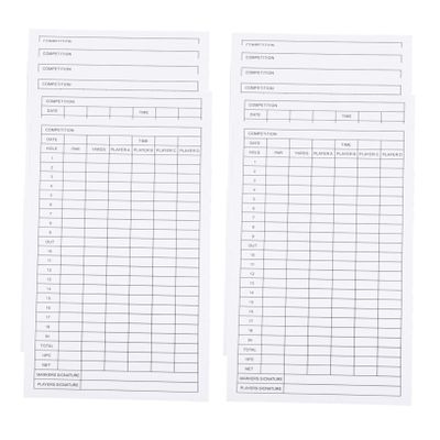 BESPORTBLE 24pcs Golf Scorecards Coated Portable Score Recording Tool for Outdoor Games for Golf Enthusiasts