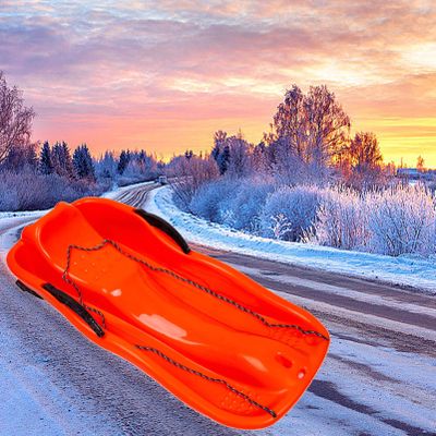 Two-Person Sledges, Children's Sledges, Thickened Plastic Sledges, Sledges with Backrests and Pull Ropes