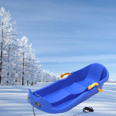 Two-Handle Children's Sledges, Two-Person, Two-Seater Thickened Sledges, Sledges with Pull Ropes, Frost-Resistant and Wear-Resistant Sledges