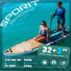 SPORIT 11'635" Super Wide Inflatable Stand Up Paddle Board, Ultra Stable SUP Board for Adults, 450lb Capacity with Shoulder Strap, 100L Backpack, Removable US Fin, Floating Paddle, Safety Leash view 2
