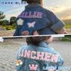 ROSLILY Personalized Kids Denim Patch Jacket with Names Gifts for Girls Boys Toddles (3-4T(110cm), Light Blue), Sewn On Patch view 2