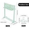 CRASPIRE Earring Display Holder Acrylic Jewelry 32 Holes Mini Hanging Hanger Rack Ear Studs Clip on Organizer Storage Stand Showcase for Selling Merchant Women Retail Marketing Light Green view 2