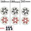 BUCKLOS 180mm Red Floating Disc Brake Rotor Stainless Steel MTB Brakes Rotors and BL-04S 2 Pair Disc Brake Pads for Ceramic Shimano H03A H03C D02S D03S M640 M820 M6120 M7120 view 3