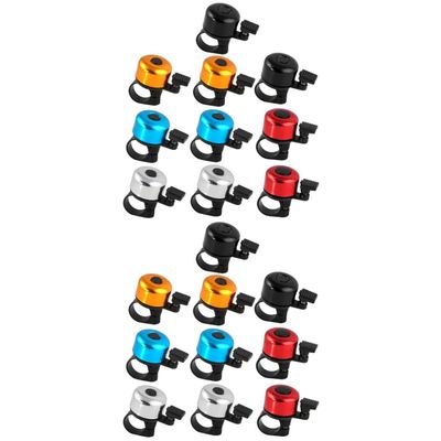 BESTOYARD 20 Pcs Bike Bell - Loud Crisp Sound Mini Aluminum Bicycle Bell for - Easy to Install Safety Accessories for Adult Kids Bicycles - Assorted Colors
