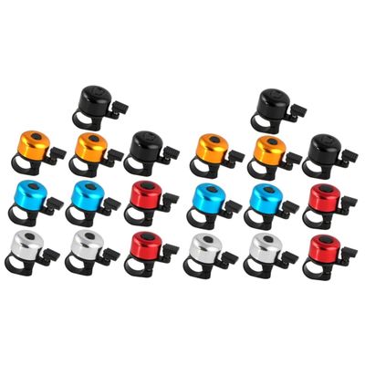 NOLITOY 20pcs Miniature Bike Bell Loud and Melodious Thumb Bell Accessories for Scooters and Motorcycles Black Red and Silver Easy to Install