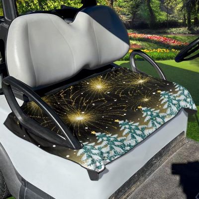 Flashideas Christmas Tree Fireworks Golf Cart Seat Towel Blanket Covers Portable Club Car Seat Cover Travel Sports Cart Seat Cushion Accessories