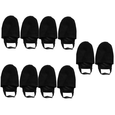 BESPORTBLE 5pairs Bowling Shoe Cover Adjustable Elastic Band Design for Men and Women Portable Slide Tool for Easy Use Bowling Accessory Black