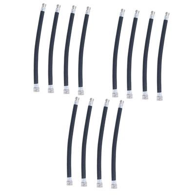 BESPORTBLE 3sets Extension Hose for Pump Bicycle Accessories Nozzle Compatible Threaded Lightweight Easy Installation Black 4pcs*3