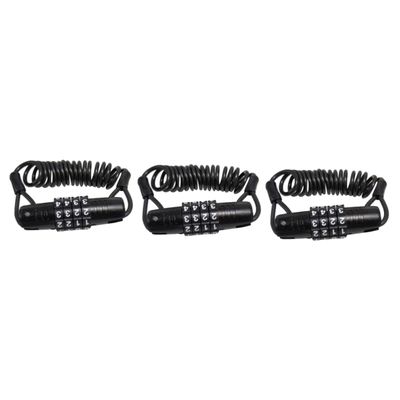 BESPORTBLE 3pcs Bicycle Lock Theft Wire Lock Cable for Standard Mountain Bikes Motorcycles Scooters Easy to Carry Password Protected