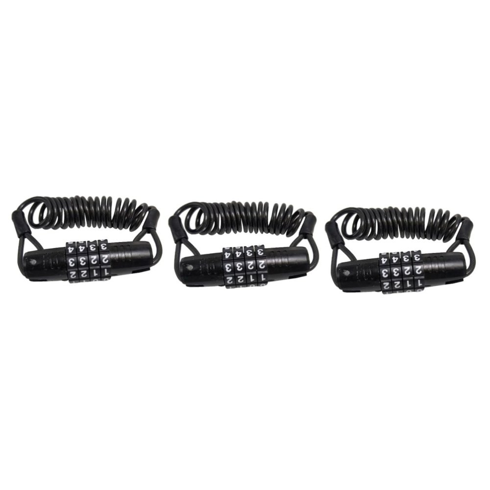 BESPORTBLE 3pcs Bicycle Lock Theft Wire Lock Cable for Standard Mountain Bikes Motorcycles Scooters Easy to Carry Password Protected