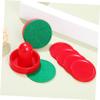 BESPORTBLE 3sets Ice Hockey Pucks and Paddles with Slider Accessories for Game Tables Includes Pucks and Felt Pads for Enhanced Play view 2